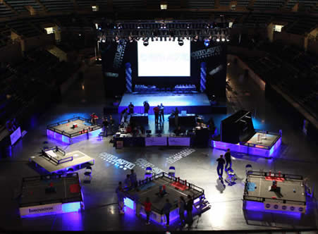 Robotics team celebrating success thanks to community support